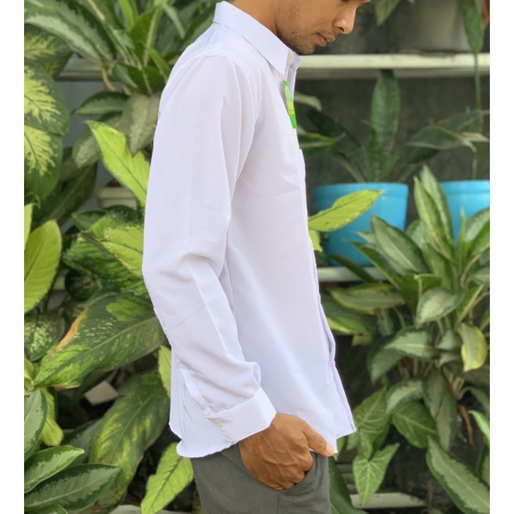 KEMEJA PUTIH POLOS PRIA Size M L XL dan XXL