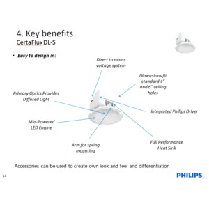 PHILIPS CertaFlux DL-S 19.8W 2000lm 6&quot; - LED Downlight G2