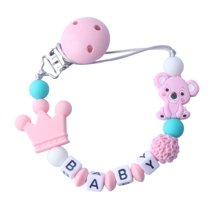 PC 1 | PACIFIER CLIP | TALI EMPENG DAN TEETHER BISA CUSTOM NAMA | TEETHER TALI DOT EMPENG CHAIN GANTUNGAN BAHAN SILIKON AMAN BPA FREE | RUZAIN MALL