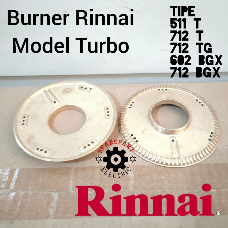 BURNER KUNINGAN KOMPOR GAS RINNAI TURBO 511T 712T 712 TG BGX