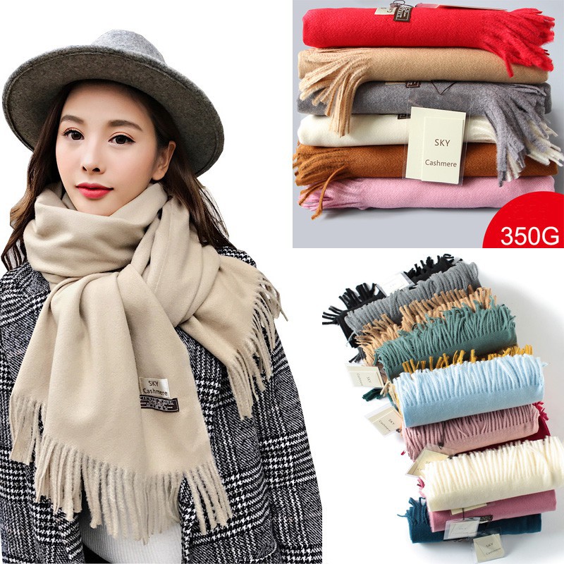Syal Wanita Bahan Cashmere Hangat Ukuran 200x70cm untuk Syal Wanita Bahan Cashmere Hangat Ukuran 200x70cm untuk