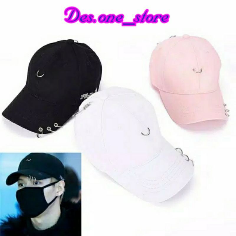 Topi anting tengah / Cincin kpop / topi baseball / topi pria / topi wanita / topi korea