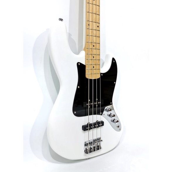 Bass Listrik Elektrik Merk Fender Jazz Bass Warna Putih Bonus Kabel Jack Jakarta Murah