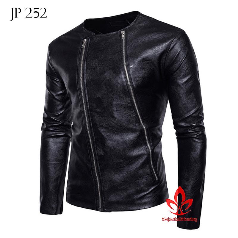 (COD) Jaket Premium Kulit Fashion Super Semi Kulit Keren - JP 252