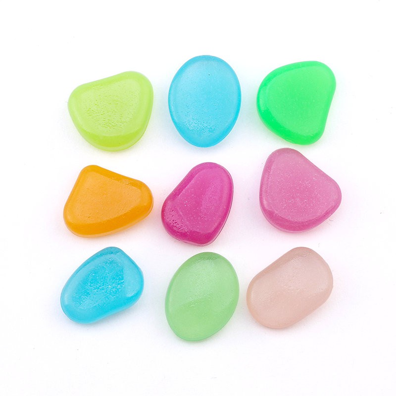 20mm-30mm resin tidak teratur batu Bercahaya Bersinar Dalam Gelap Beads batu mewah Untuk Membuat Perhiasan DIY 10 pcs / lot