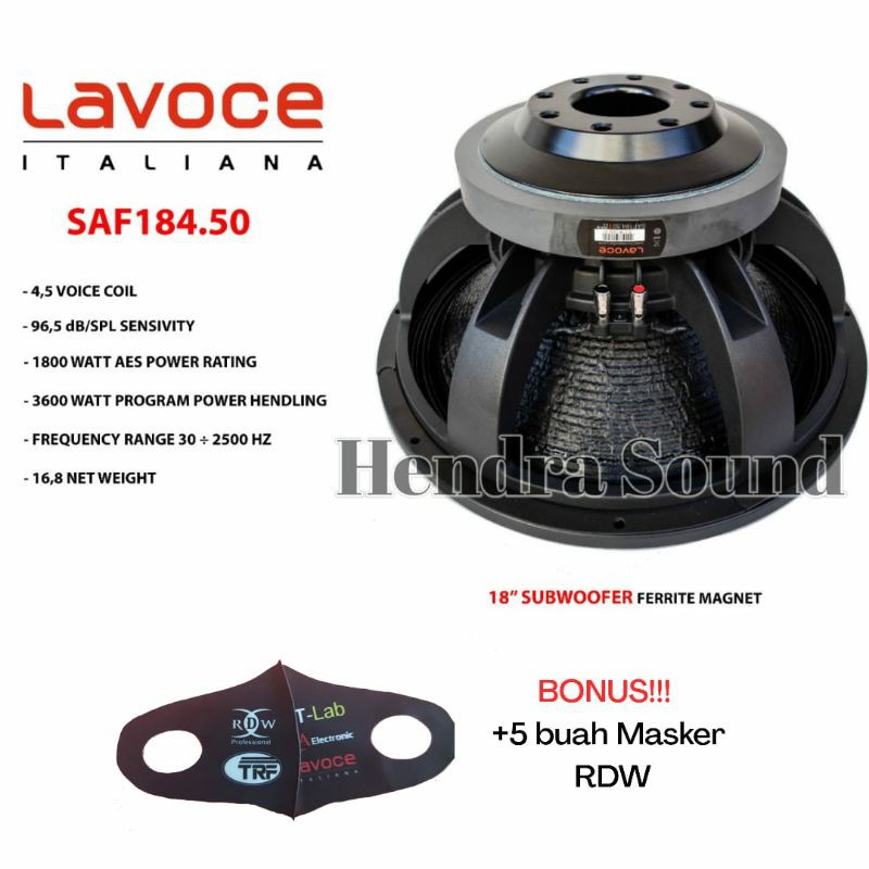 Komponen Speaker Lavoce Saf 184 50 18 Inch Shopee Indonesia