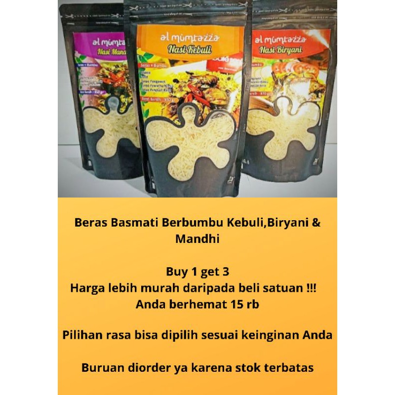

Nasi KEBULI/BIRYANI/MANDHI Instan Al Mumtazza MUrah