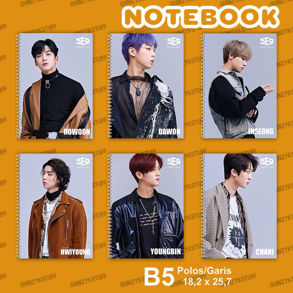 

Notebook KPOP Ukuran B5 18,2 x 25,7 cm SF9 Narcy Ssus