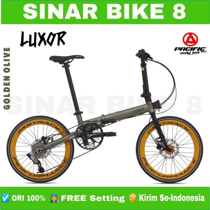 Sepeda Lipat Ukuran 20 Inch Pacific LUXOR New Alloy 9 SRAM Rem Hidrolik