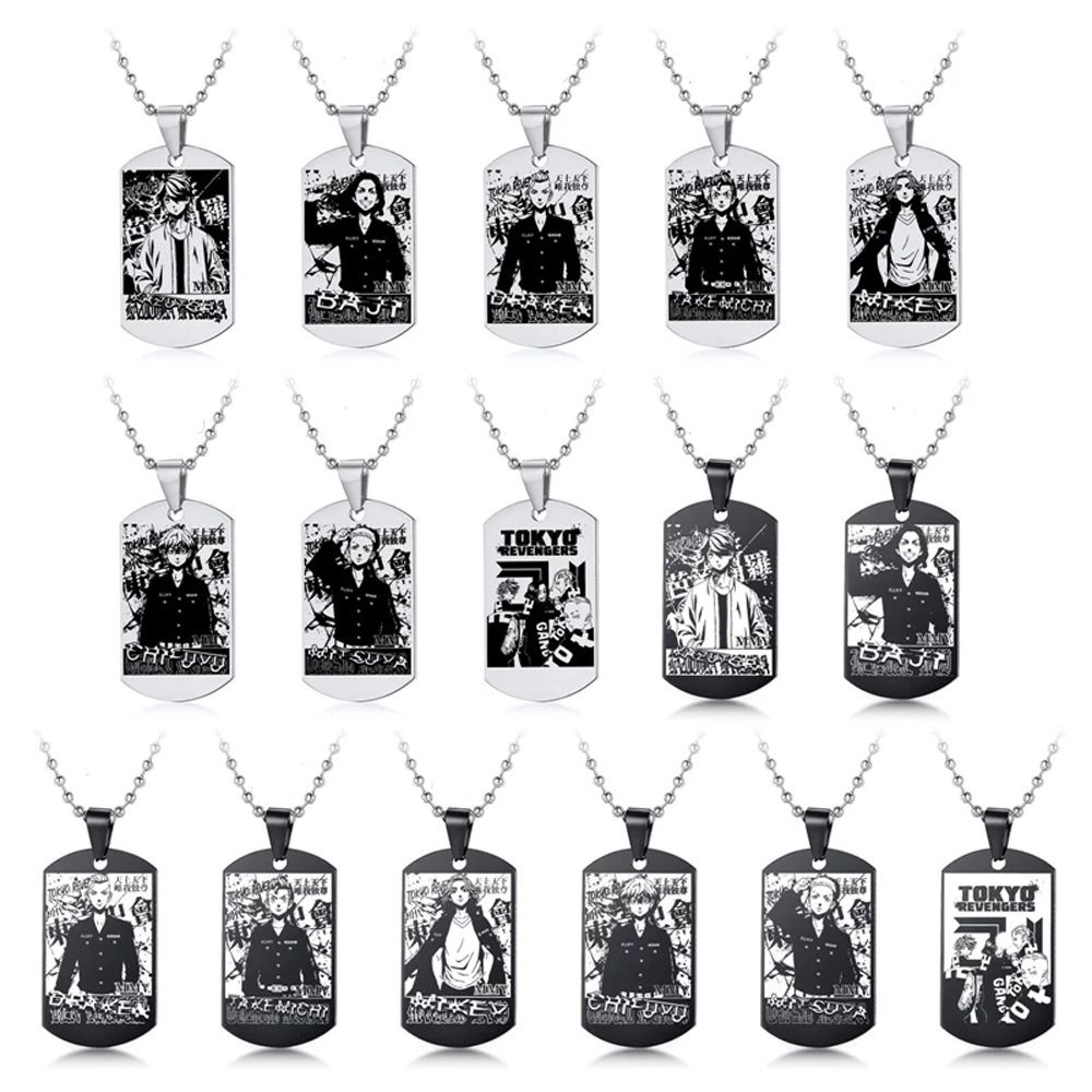 Needway  Unisex Necklace Pendant Kurokawa Jewelry Accessories Anime Necklace Women Tokyo Revengers Stainless steel Anime Peripheral Japanese Izana Anime Cosplay Props