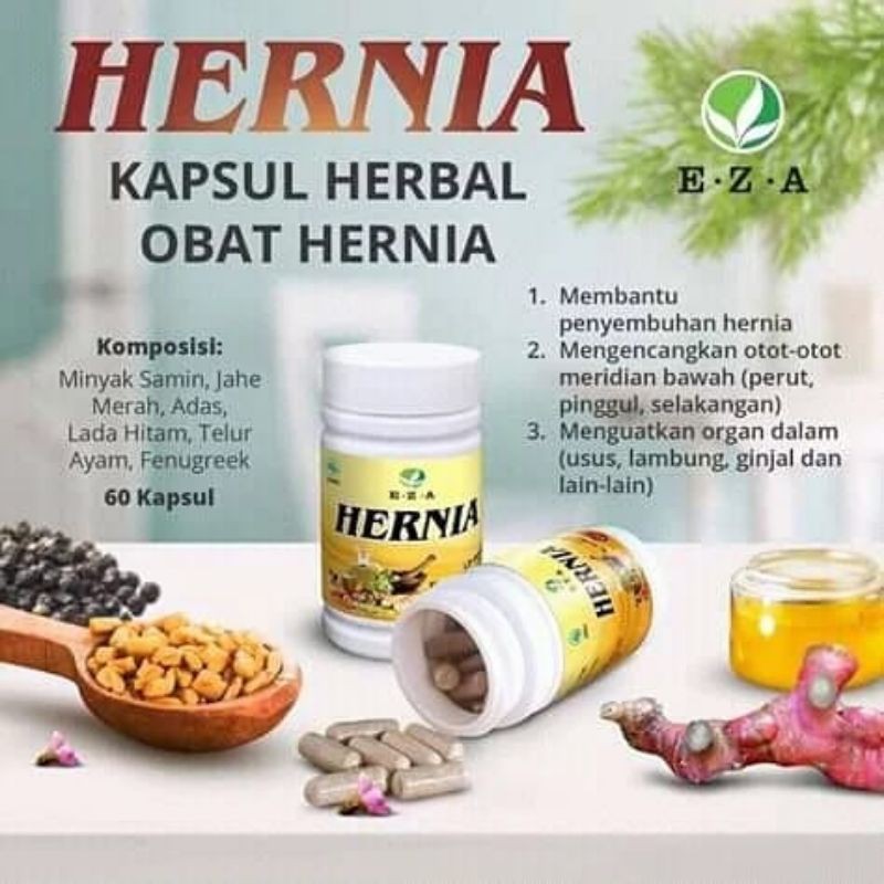HERNIA EZA 60 Kapsul Obat Herbal Hernia dan Turun Berok