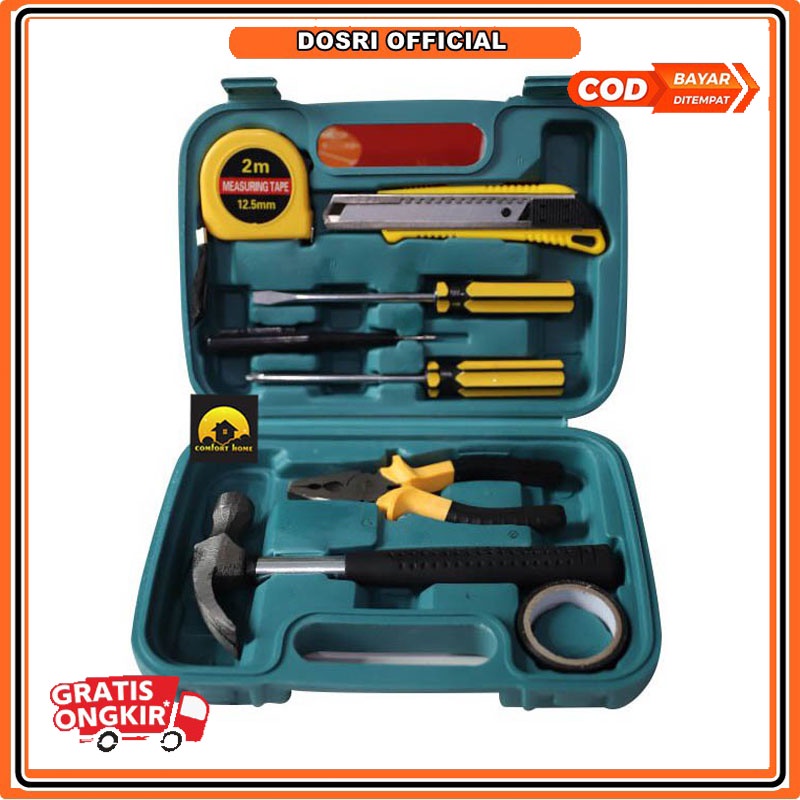 [ BISA COD ] Alat Tukang Perkakas Repairing Tool Set 9 in 1 Servis Maintenance