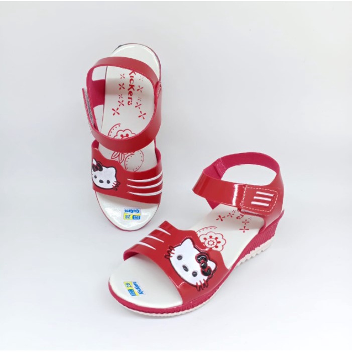 Sandal Anak Perempuan Kickers Let Wedges 26 - 30 HK Hak 3 Cm Tali Casual Fashion Slop N01