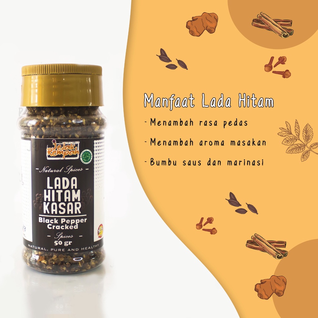

Lada Hitam Kasar (Black Pepper Cracked)