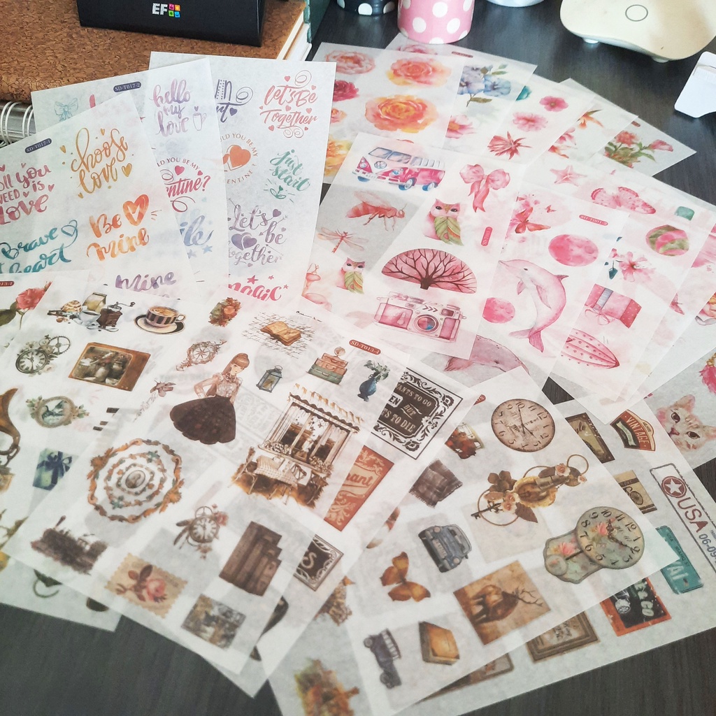 

Part 1of2 Washi Sticker Motif Lucu - Stiker Kertas Aestetik (LEMBARAN)