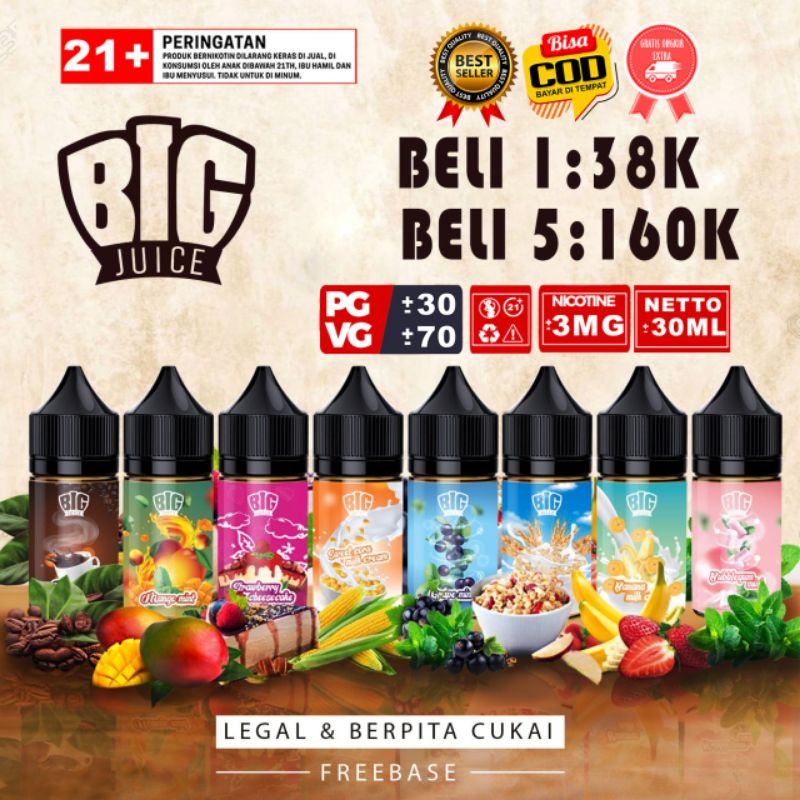 Mango Mint Liquids Freebase nic 3mg 30ml Berpita Cukai