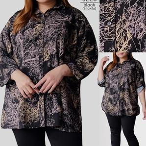BAJU ATASAN KEMEJA WANITA JUMBO BIG SIZE LD 130cm XXL XXXL 5226 OVERSIZE BAJU HAMIL KOREAN STYLE KEM