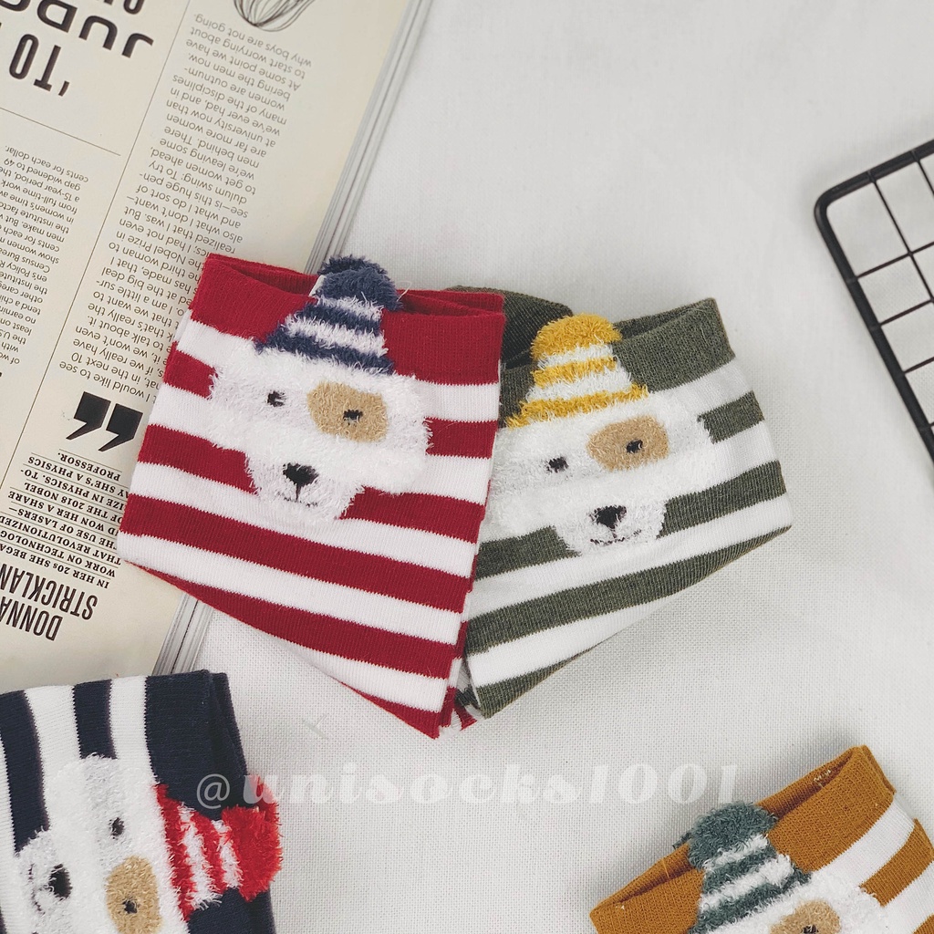 Import Kaos kaki pendek cewe wanita motif tebal lucu karakter pendek woman socks ankle sock tebal bermotif kualitas premium-DOG HAT C1