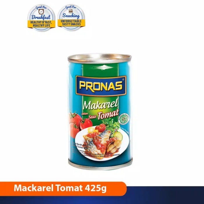 

asa457a (Special Sale) Pronas Mackerel Dalam Saus Tomat 425 G Xa20X1