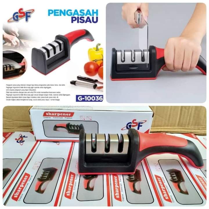 PENGASAH PISAU / ASAH PISAU GSF / ALAT ASAH ASAHAN PENGASAH PISAU GUNTING DAPUR KNIFE SHARPENER / PENGASAH PISAU