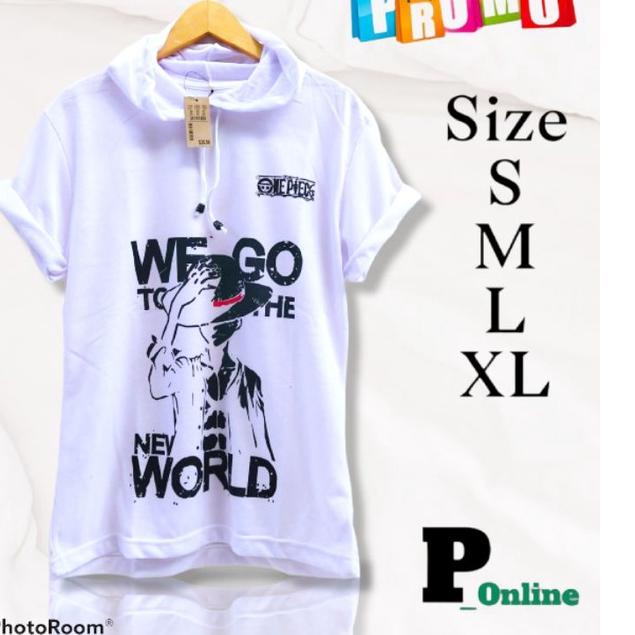 Kaos Hodie Kupluk ONE PIECE NEW WORLD fashion pria dan wanita