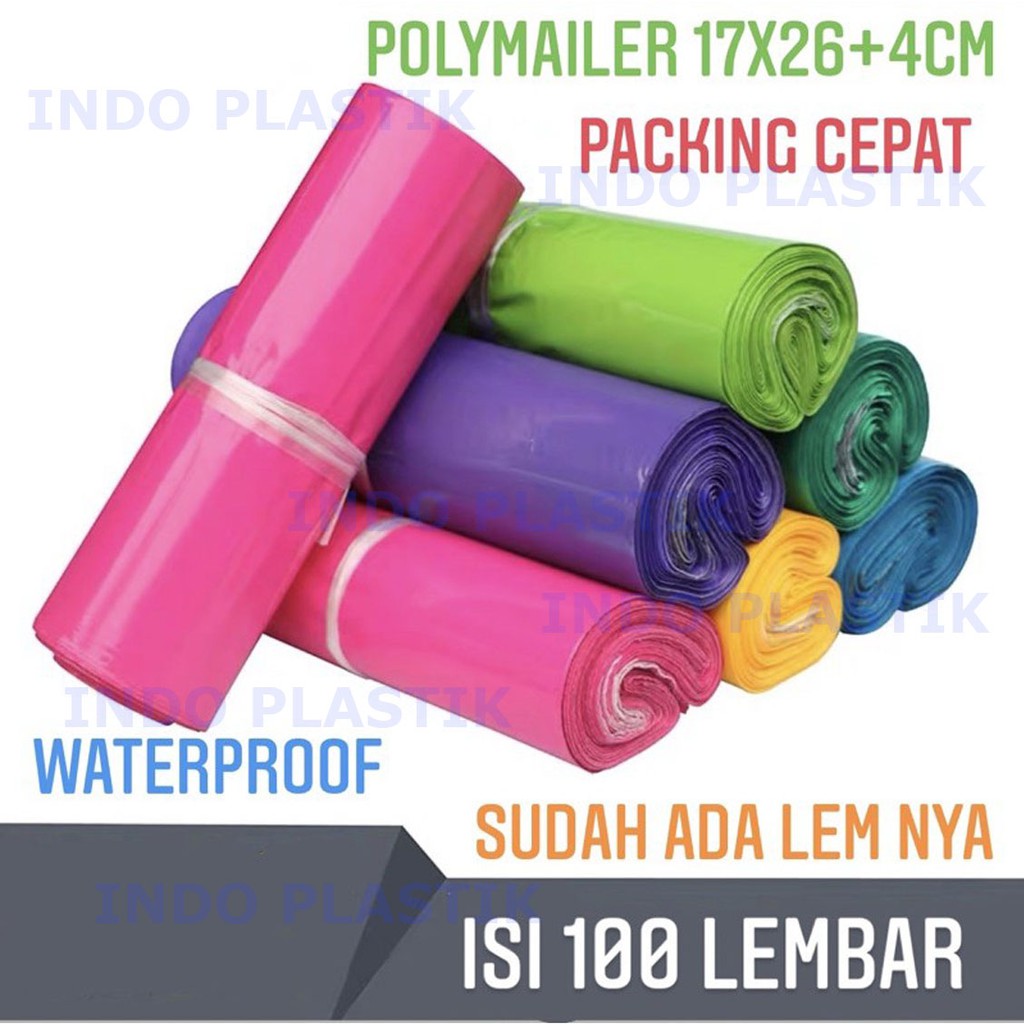 

POLYMAILER WARNA 17X30CM ISI 100 - PLASTIK PACKING 17X30CM ISI 100 - PLASTIK POLYMAILER WARNA WARNI