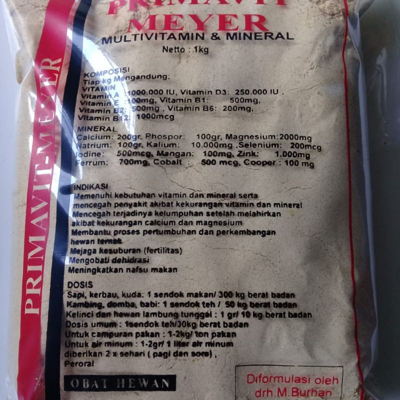 PRIMAVIT MEYER (multivitamin dan mineral)