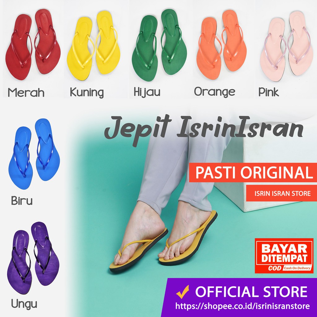 ( JEPIT  ETALASE 2 ) Sandal Teplek Wanita Tali Nyaman ISRIN ISRAN