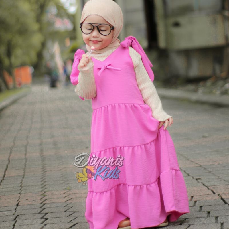 FARESYA - Overal dress anak / Dress muslim anak usia 2-6 tahun