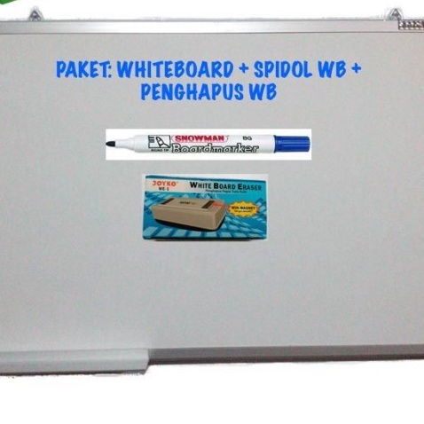 

Paket Whiteboard Magnetic Sakana 60X90 + Spidol Wb + Penghapus Wb