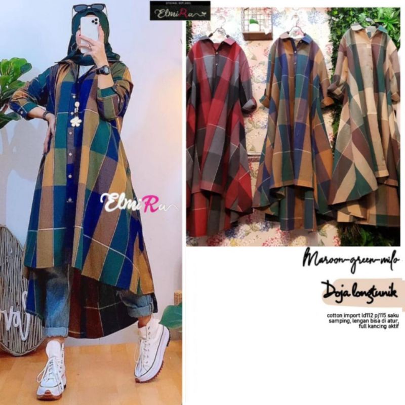 Doja Long Tunik Katun Import By Elmira
