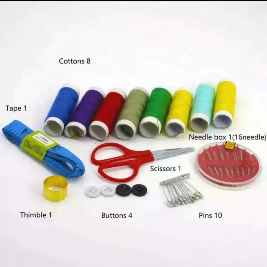 Alat Perlengkapan PERALATAN JAHIT MENJAHIT SET Lengkap Jarum Benang - Mini Sewing KIT SET