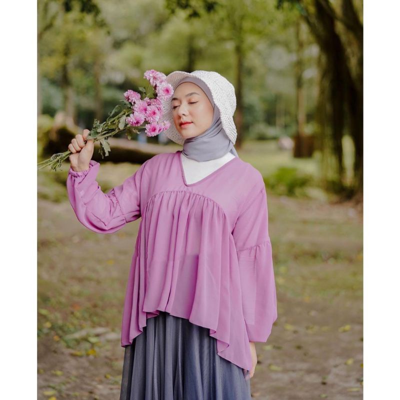 DEALOVA BLOUSE CERUTY BABYDOLL GOOD QUALITY