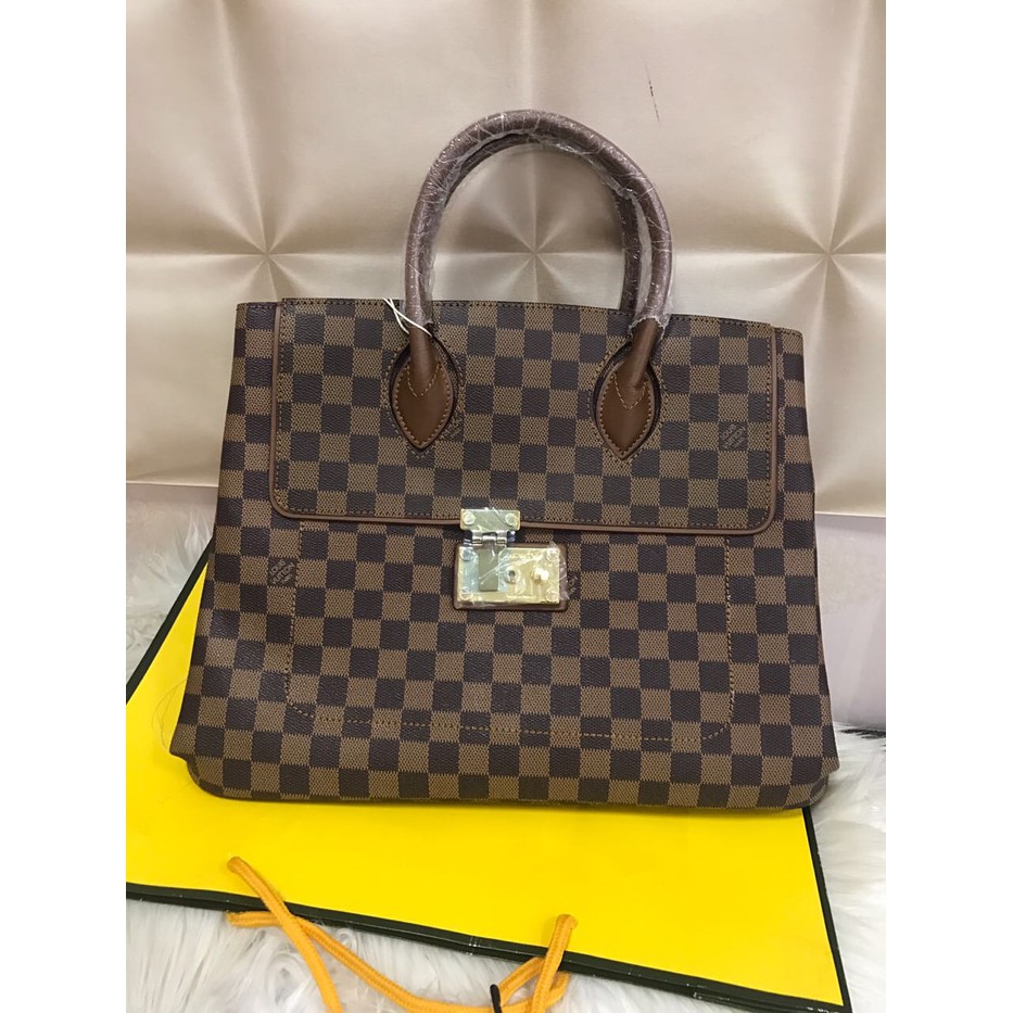 Tas wanita lv ascot mono/damier uk 35