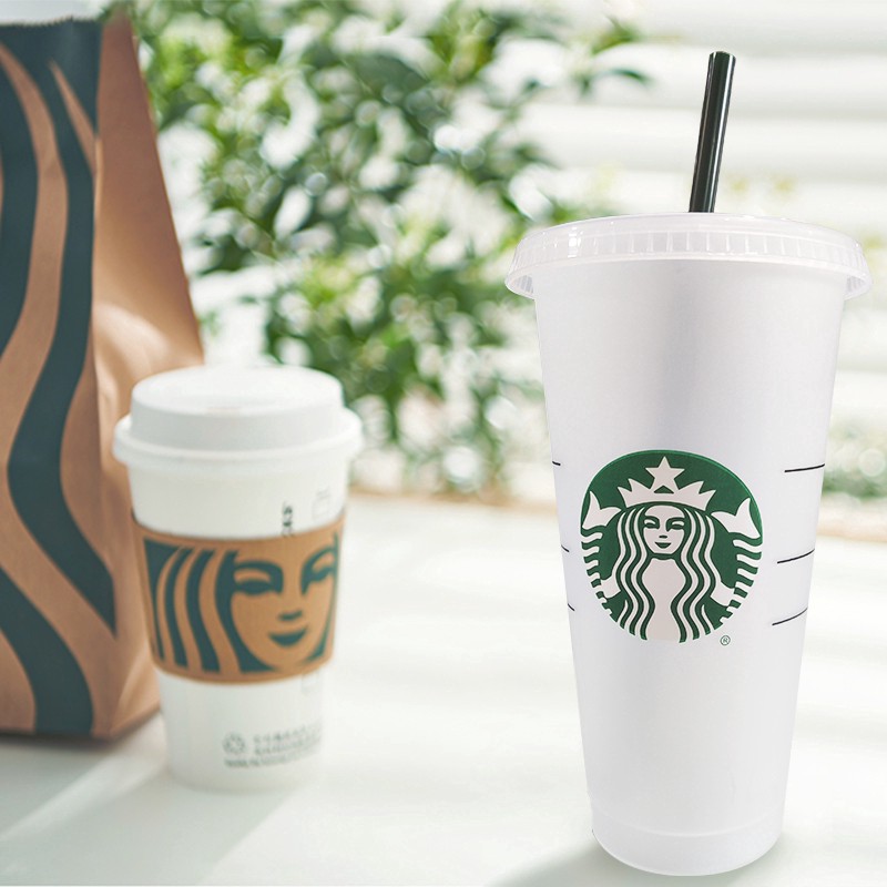 Tumbler Starbucks 5 Warna Berubah Warna dengan Kotak Asli Berkualitas dan Dapat Digunakan Kembali