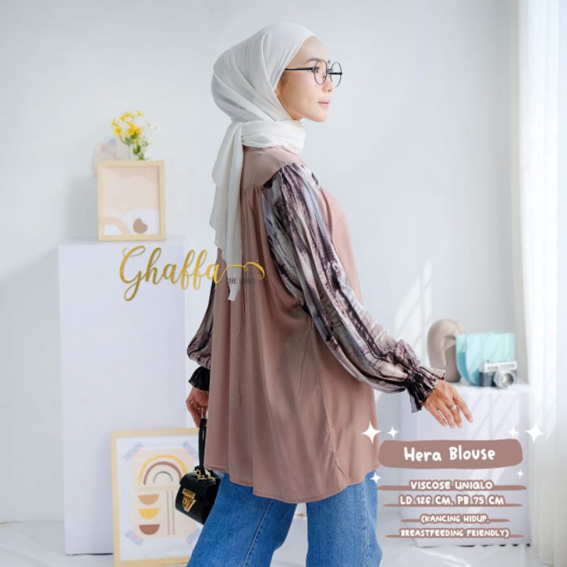 Blouse motif wanita / Hera blouse by ghaffa the label / Blouse rayon viscose