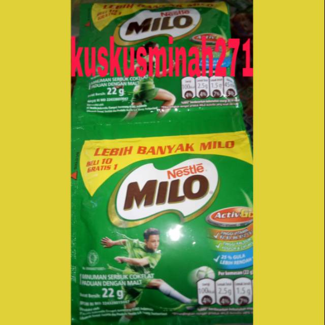 

Minuman instan/Milo sachet