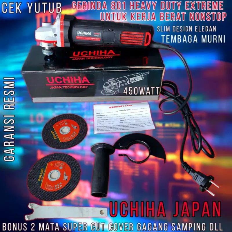 GERINDA tangan angle grinder buat kerja berat TYPE 801 UCHIHA japan