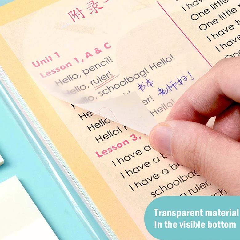 

KYUKA Sticky Notes Transparan 50 lembar Tahan Air Untuk Kantor / Sekolah/ Plastik Dapat Ditulis Permukaan Halus G / Transparent Sticky Note