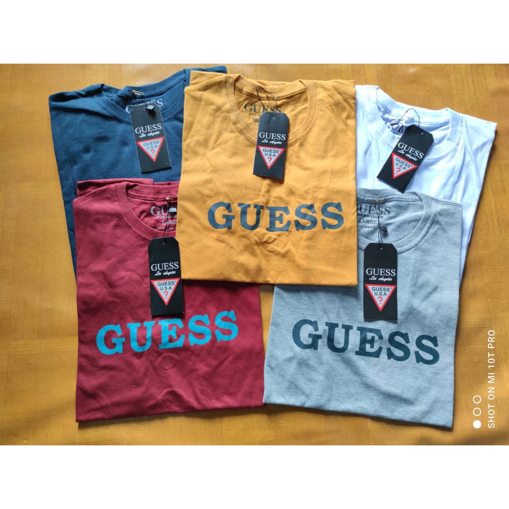 KAOS PRIA GUESS ORIGINAL/KAOS GUESS/KAOS DISTRO MURAH/KAOS OBLONG PRIA