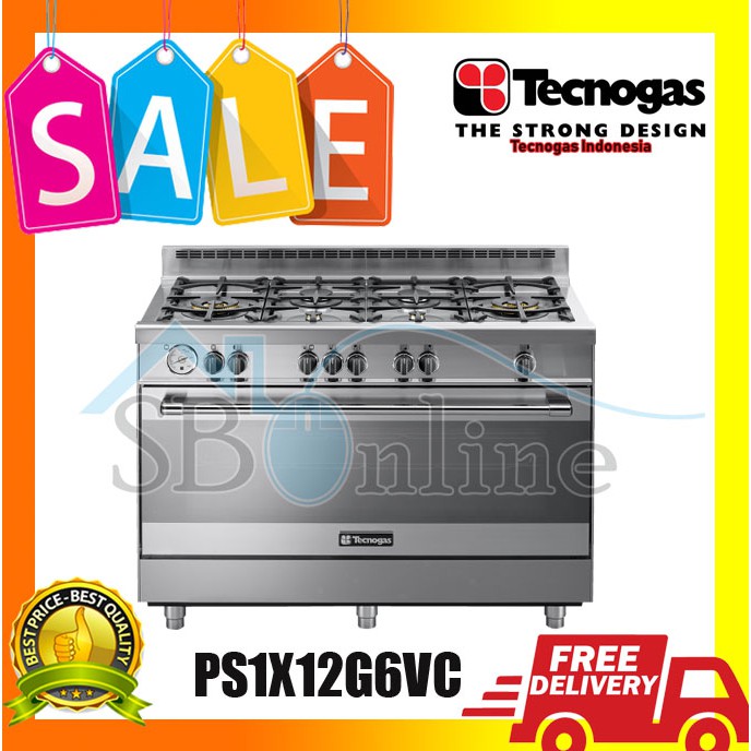 Tecnogas Kompor Free Standing Premium 6 Tungku PS1X12G6VC