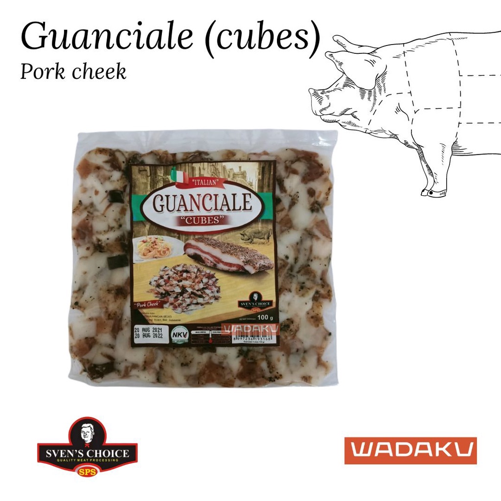 

Guanciale Cubes Svenschoice 100gr