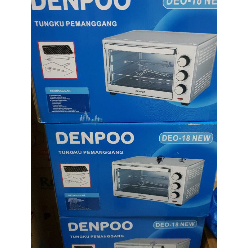Oven Listrik Denpoo DEO 18 T Stainless Steel 21 Liter