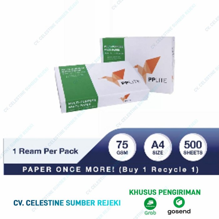

(BISA COD) SUPER PROMO KERTAS HVS A4 75G PAPERLITE/EKON