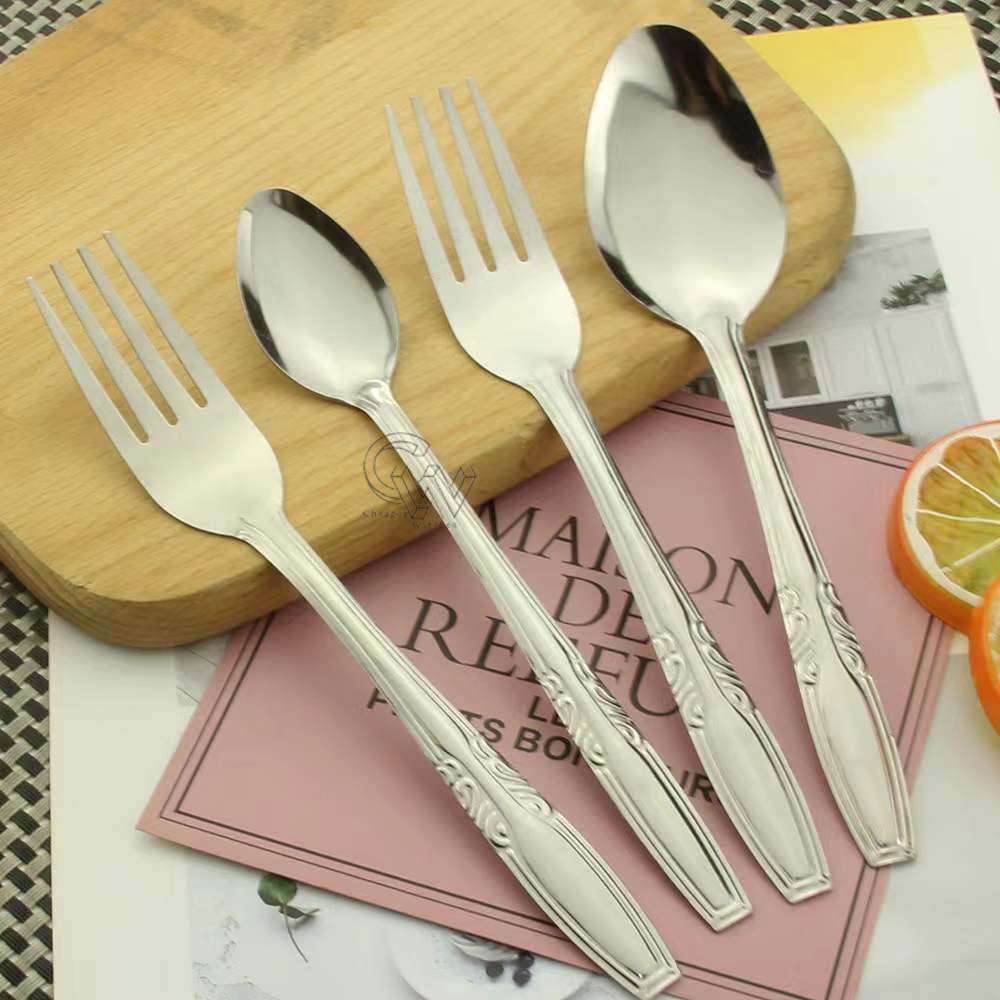 Cheaper-(6Pcs)-Sendok Makan Stainless alat makan set sendok