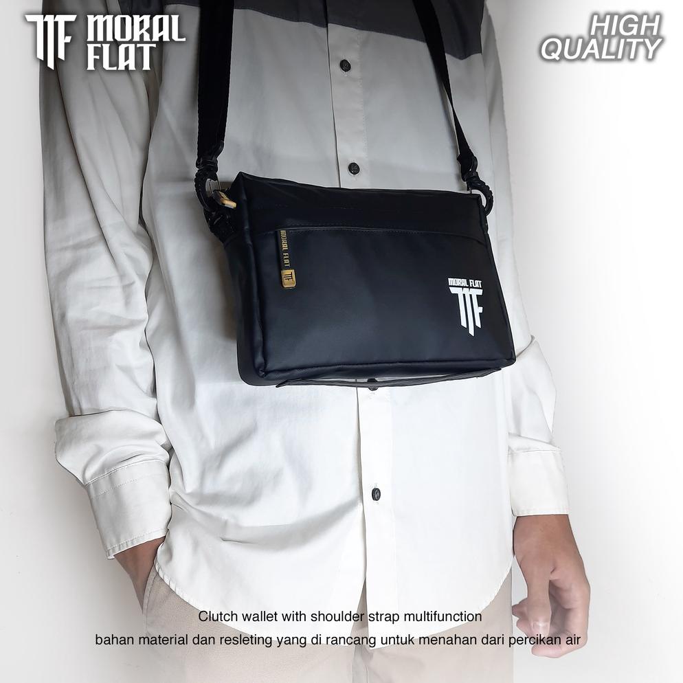 kf⁑Ready Stock✴ Moral Flat-Handbag Tas Tangan-Waterproof-Anti Air-Hitam 62 ⁑