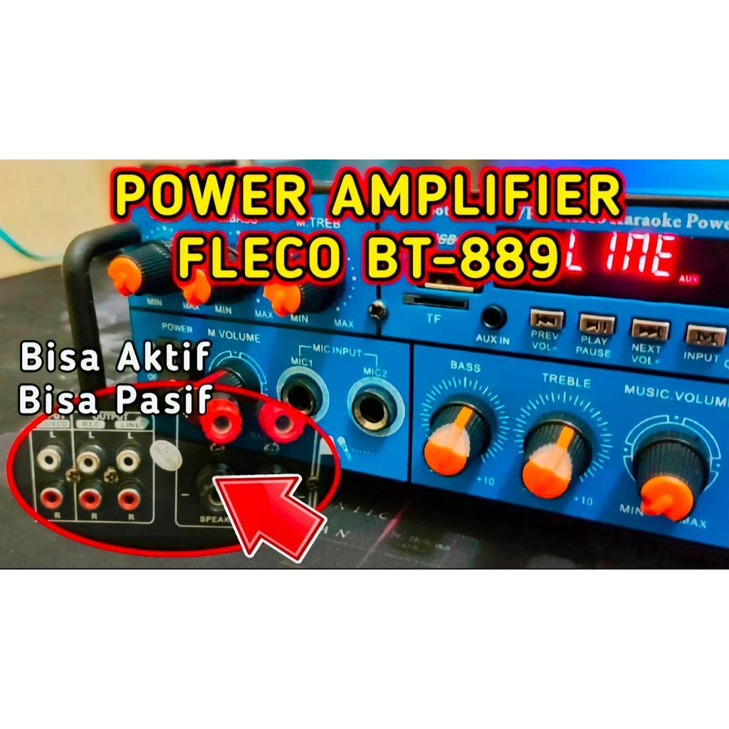 Amplifier FLECO 889 Bluetooth Stereo Karaoke + Mp3 player + FM Radio