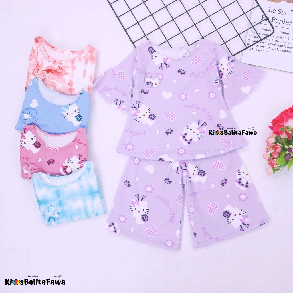 [MOTIF] Setelan Lucy uk 2-4 Tahun / Baju Anak Perempuan Set Atasan Balita Blouse Kulot Balita Cewek