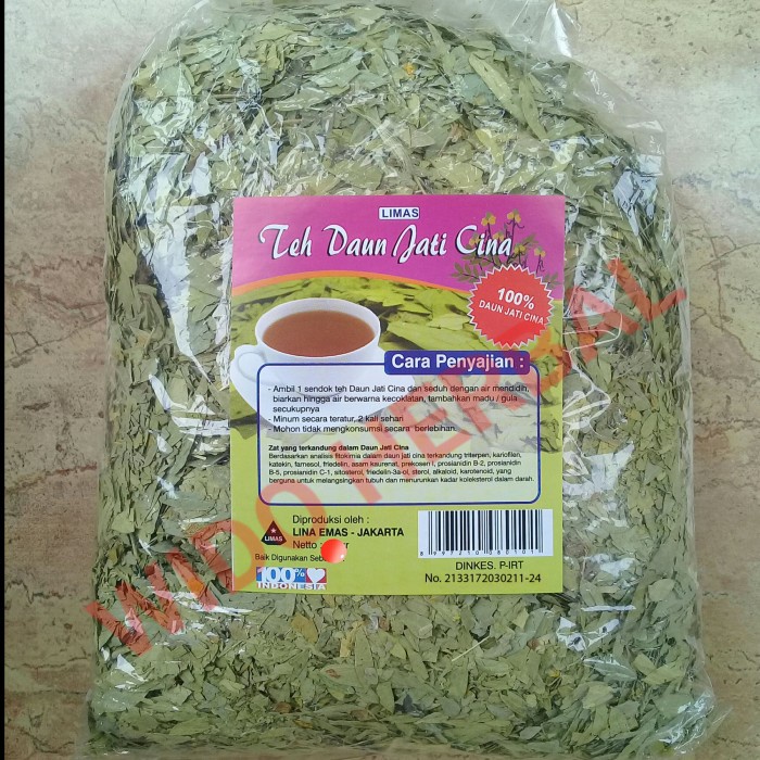 

B062D Termurah Teh Pelangsing Daun Jati Cina Asli 250 Gram 054S