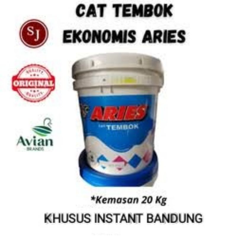 KHUSUS INSTAN BANDUNG Cat Tembok 20 kg Aries By Avian| Cat Tembok Murah| Cat Plafon Murah| Cat Tembok Avian